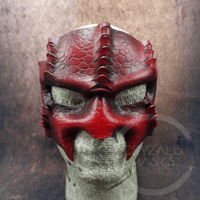 Red Reptile leather mask