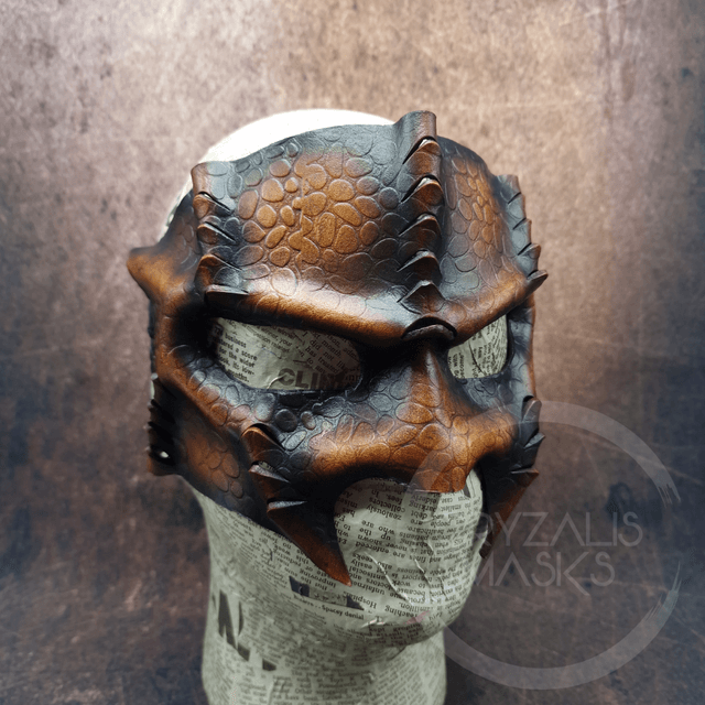 Brown Leather Dragon mask