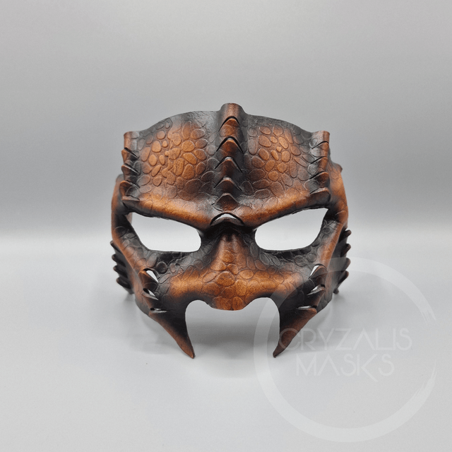 Brown Leather Dragon mask
