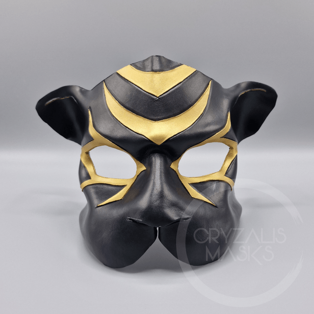 Egyptian Black Jaguar leather mask