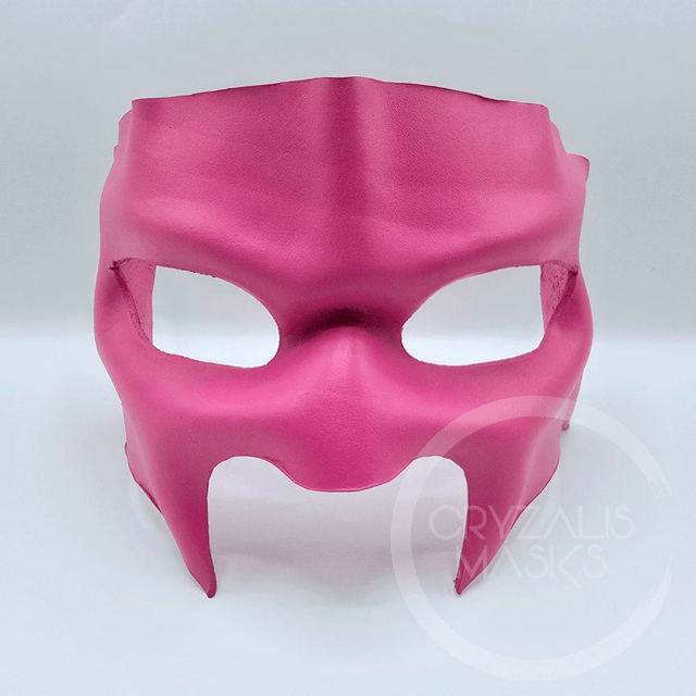 Pink leather mask   
