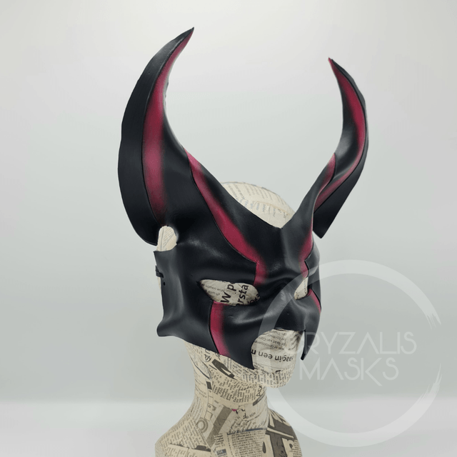 Jackal mask with pink detail