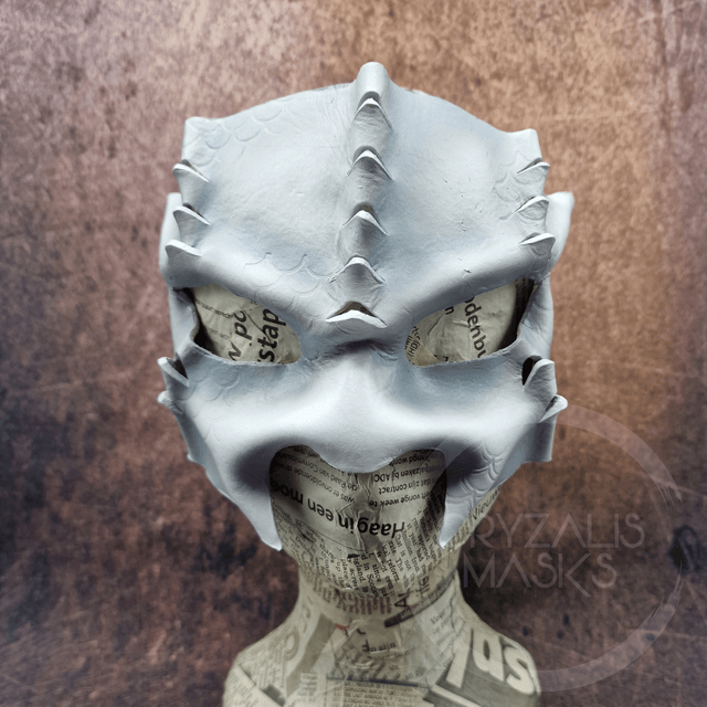White Reptile leather mask