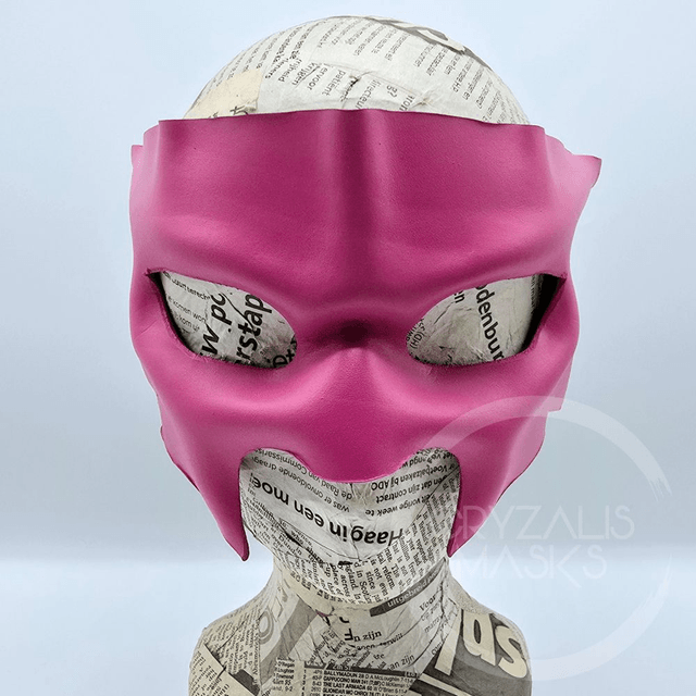 Pink leather mask   