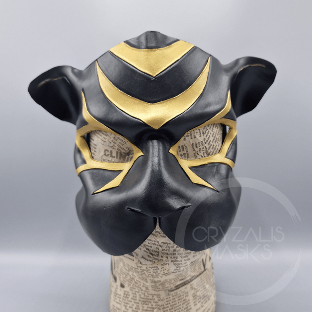 Egyptian Black Jaguar leather mask