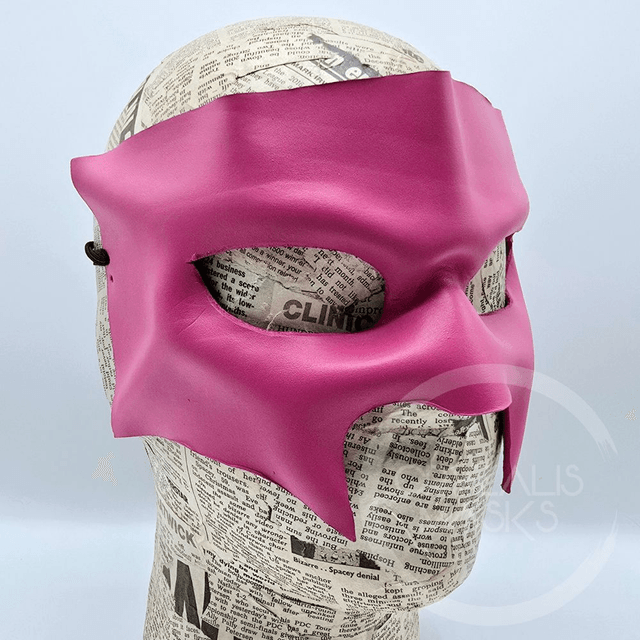 Pink leather mask   
