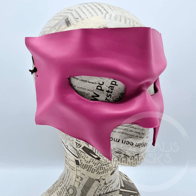 Pink leather mask   