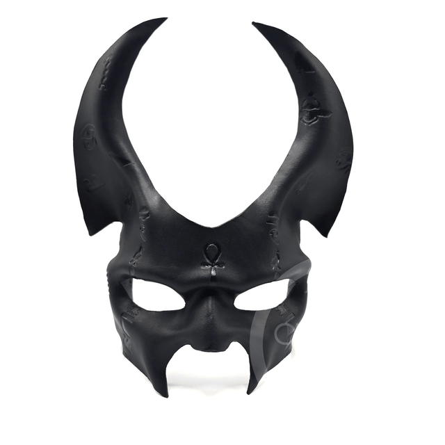 Jackal mask: Black gloss hieroglyphs 