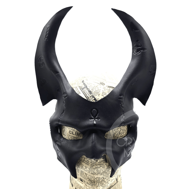 Jackal mask: Black gloss hieroglyphs 