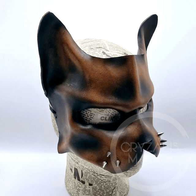 Canine leather mask