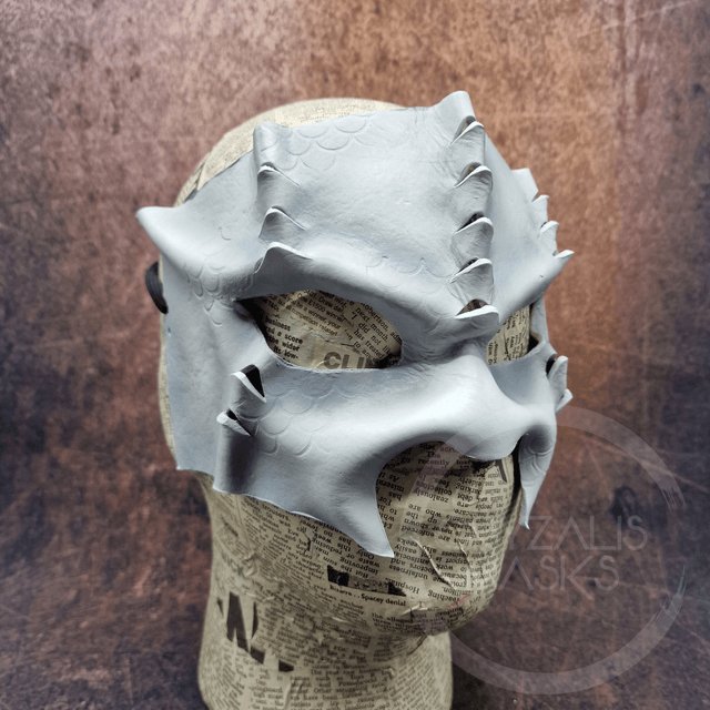 White Reptile leather mask