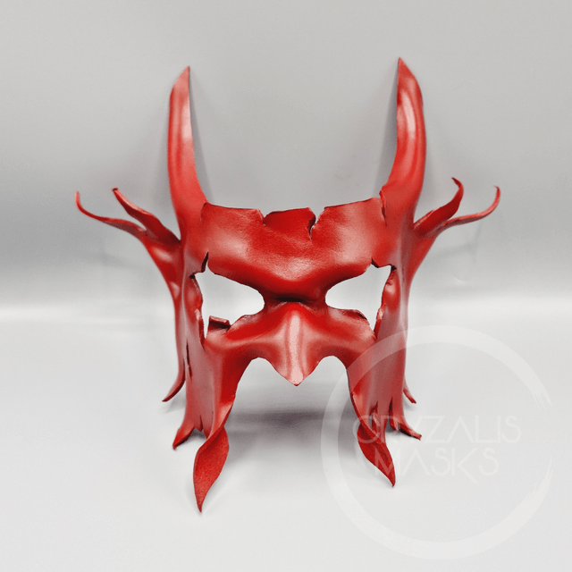 Red leather demon mask