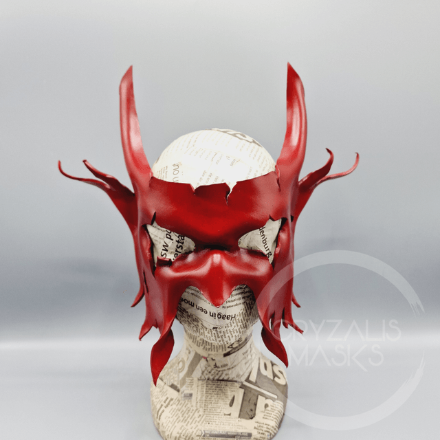 Red leather demon mask