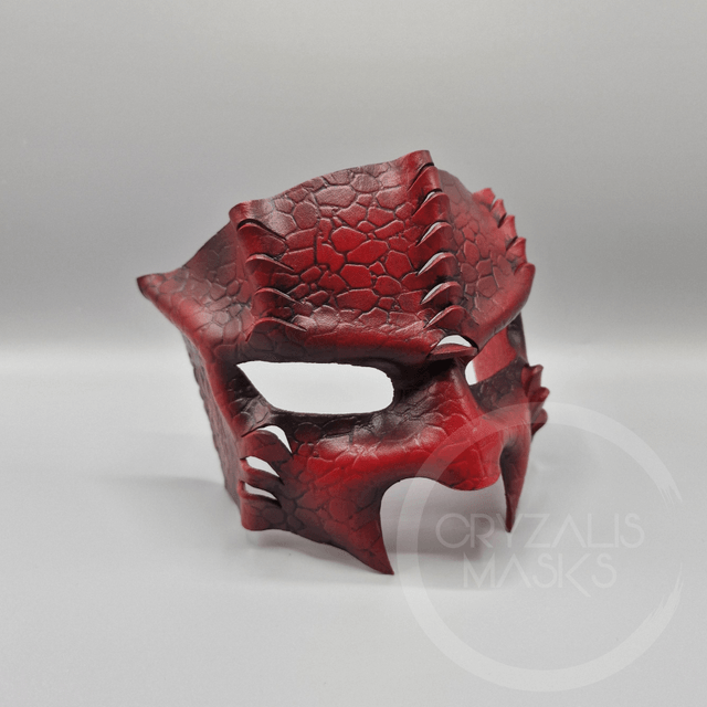 Red Reptile leather mask