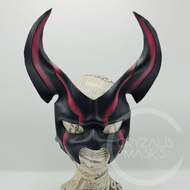 Jackal mask with pink detail