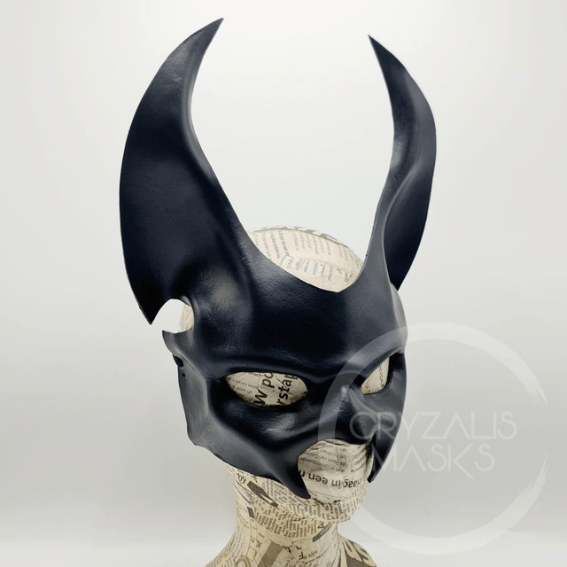 Black leather Anubis Mask