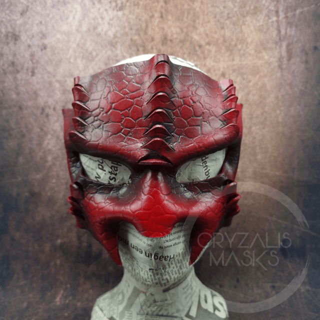 Red Reptile leather mask