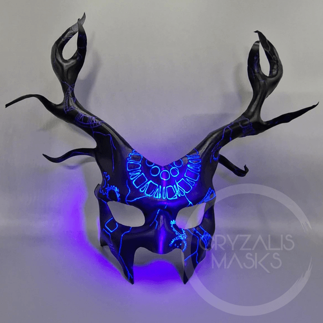 Black UV stag mask