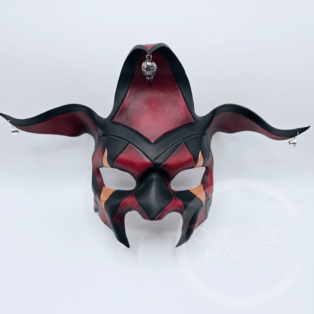 Leather Harlequin mask  