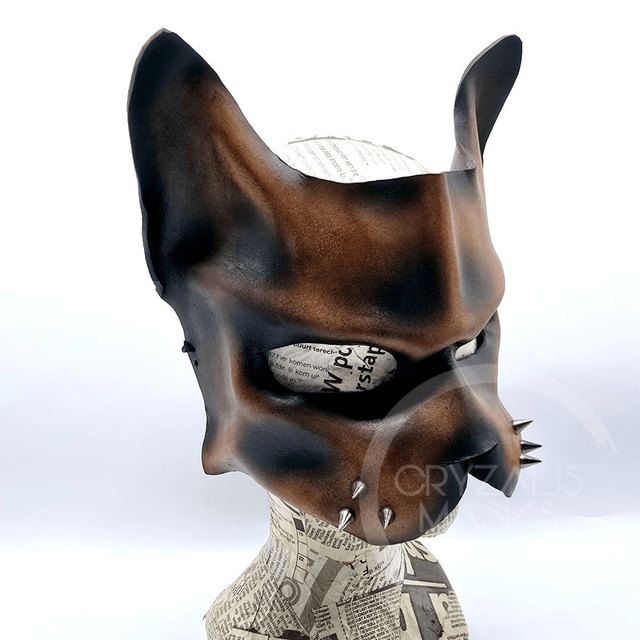 Canine leather mask