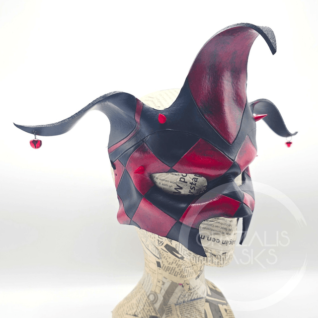 Harlequin mask Red and Black