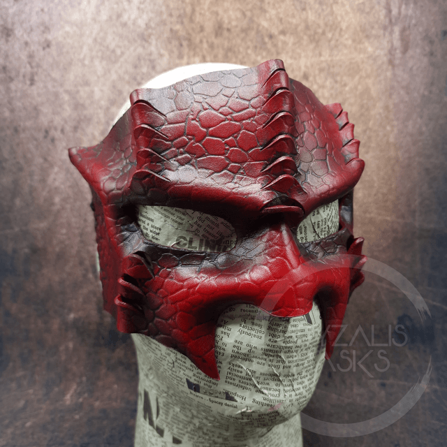 Red Reptile leather mask