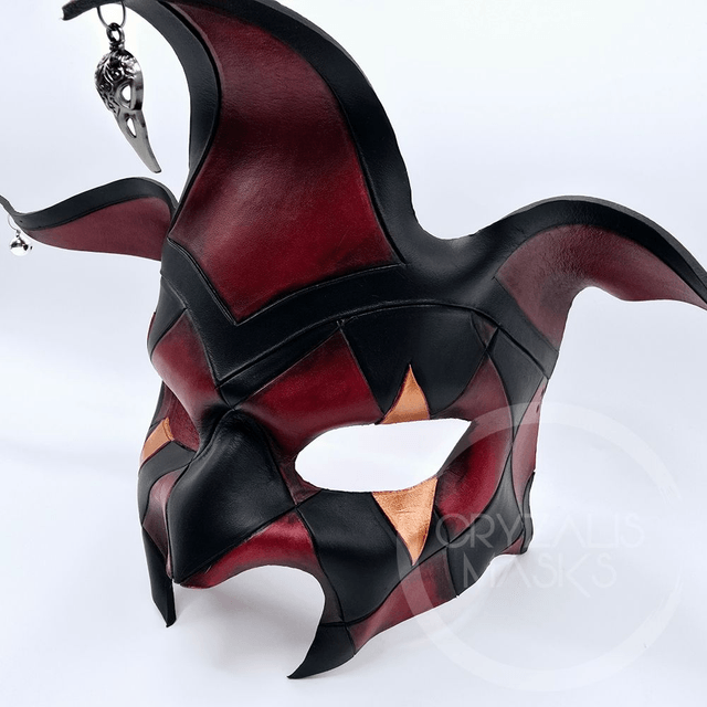 Leather Harlequin mask  