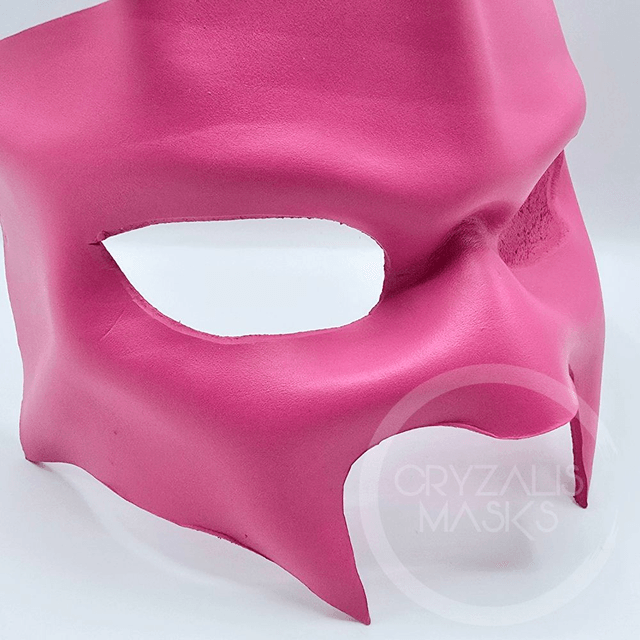 Pink leather mask   