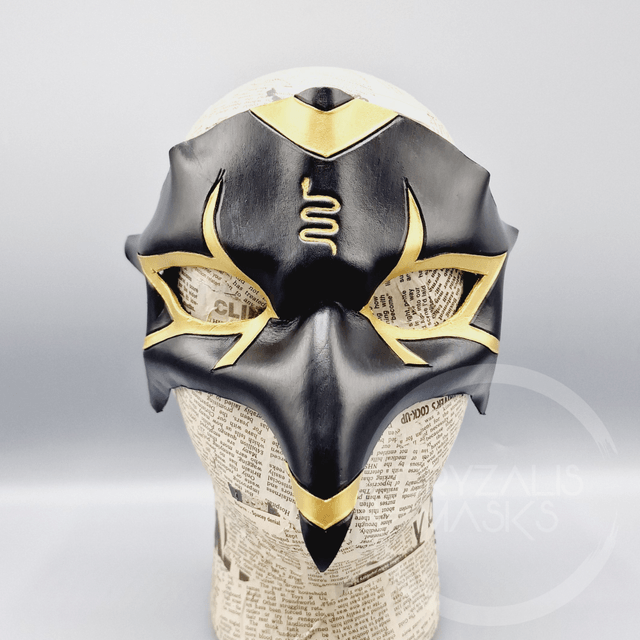 Leather Horus mask with Snake