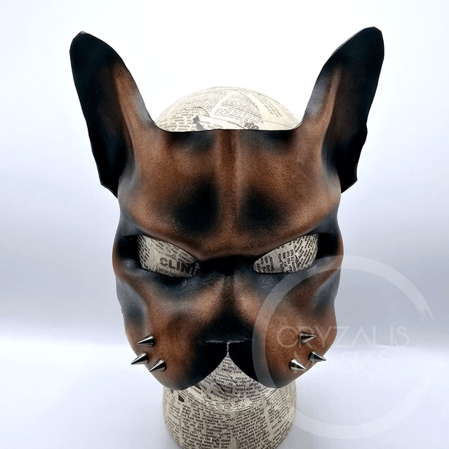Canine leather mask