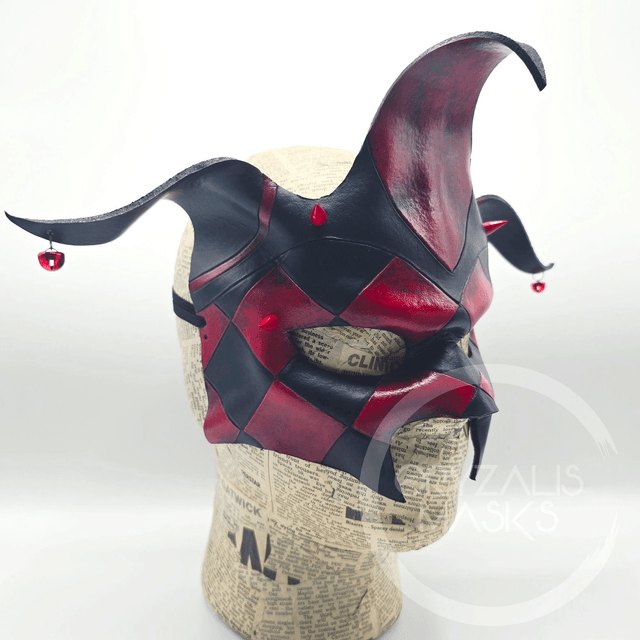 Harlequin mask Red and Black