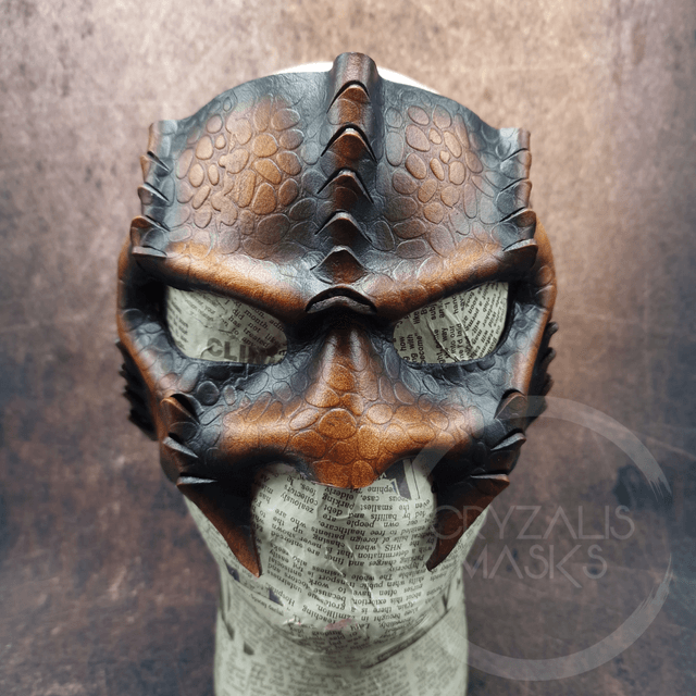 Brown Leather Dragon mask