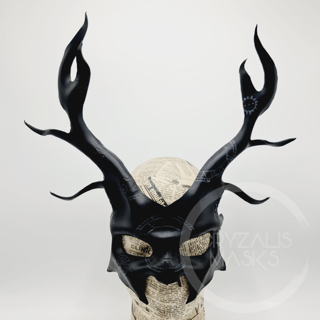 Black Deer mask with UV clockwork