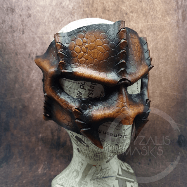 Brown Leather Dragon mask