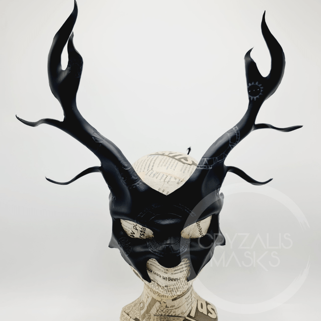 Black Deer mask with UV clockwork