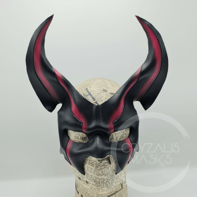 Jackal mask with pink detail