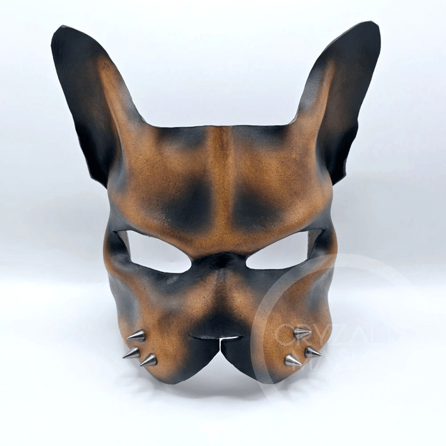 Canine leather mask