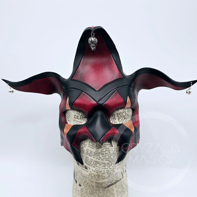 Leather Harlequin mask  