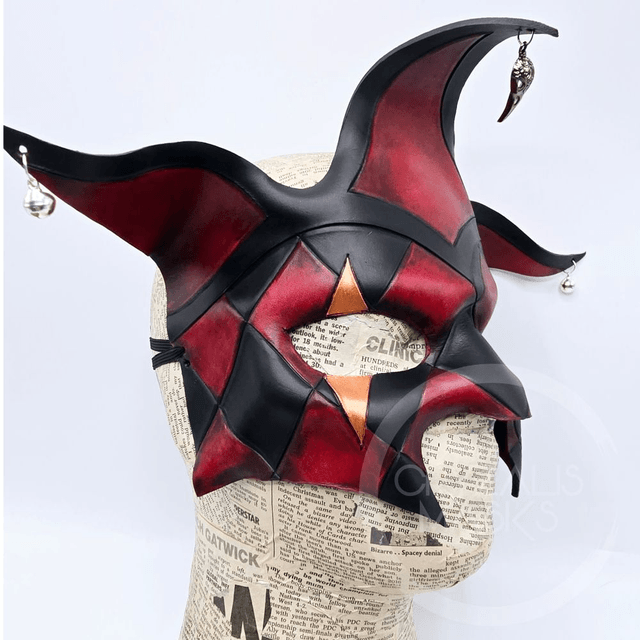 Leather Harlequin mask  