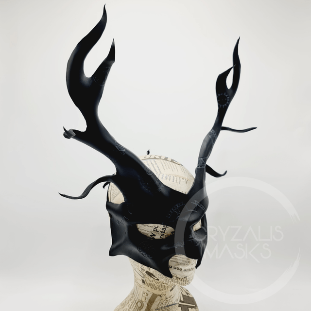 Black Deer mask with UV clockwork