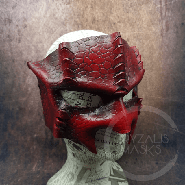 Red Reptile leather mask