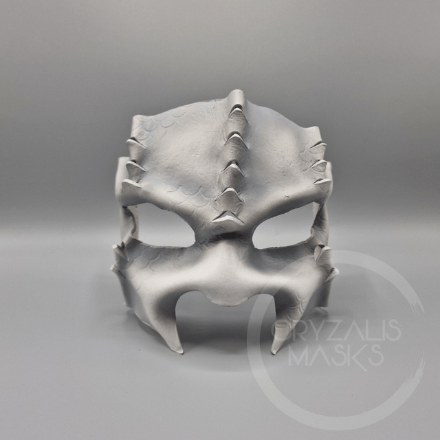 White Reptile leather mask