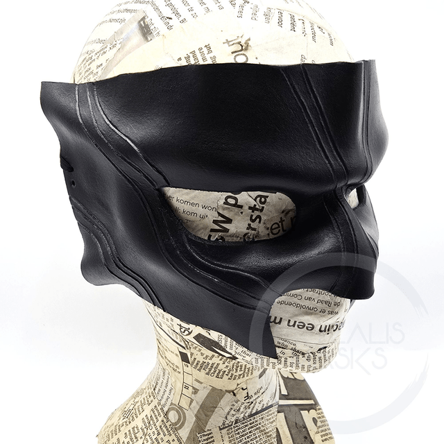 Black with Fluorescent White UV Mask
