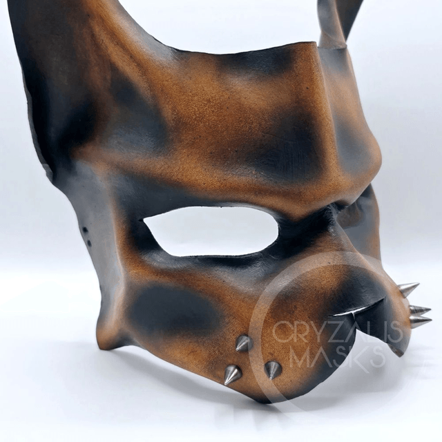 Canine leather mask