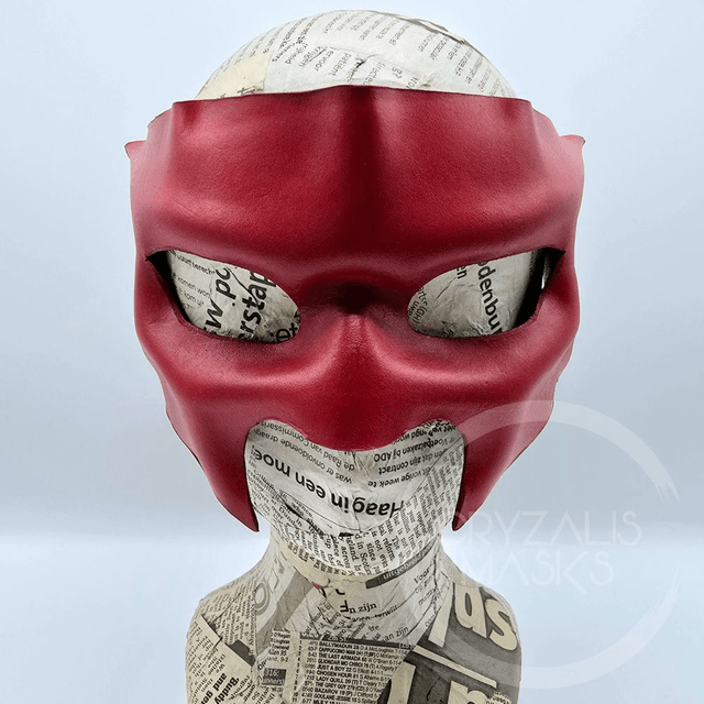 Red leather mask  
