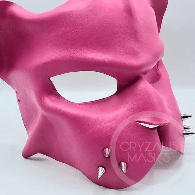 Pink Leather Panther mask