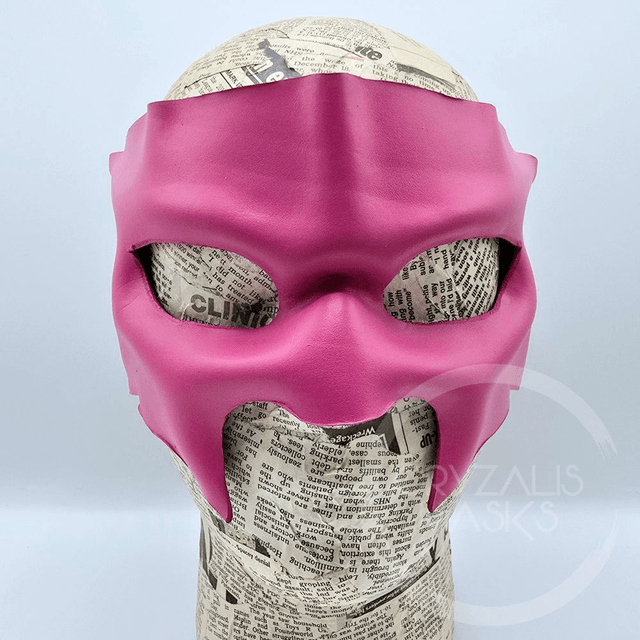 Pink leather mask   
