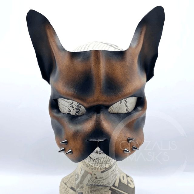Canine leather mask