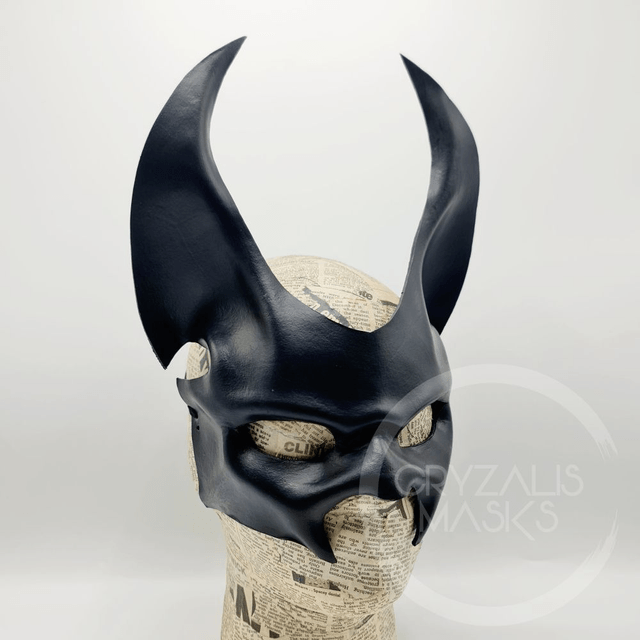 Black leather Anubis Mask