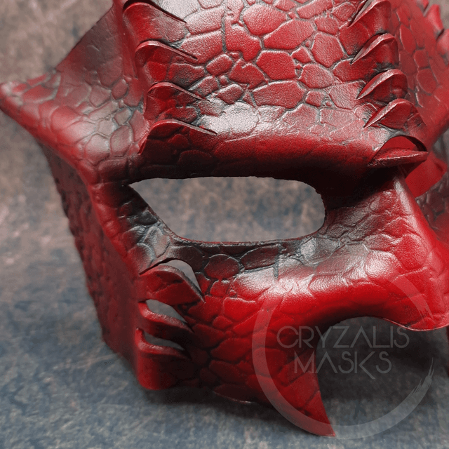Red Reptile leather mask